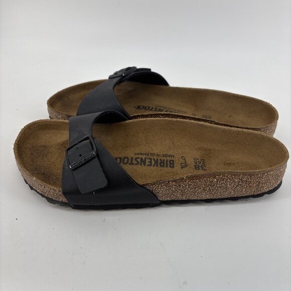 Birkenstock Madrid Birko-Flor Sandals Adjustable Sz US 8 EU 38Black Womens - Picture 7 of 14